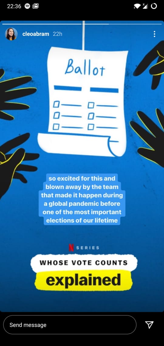 Instagram Story by Netflix promoting the show Explained
